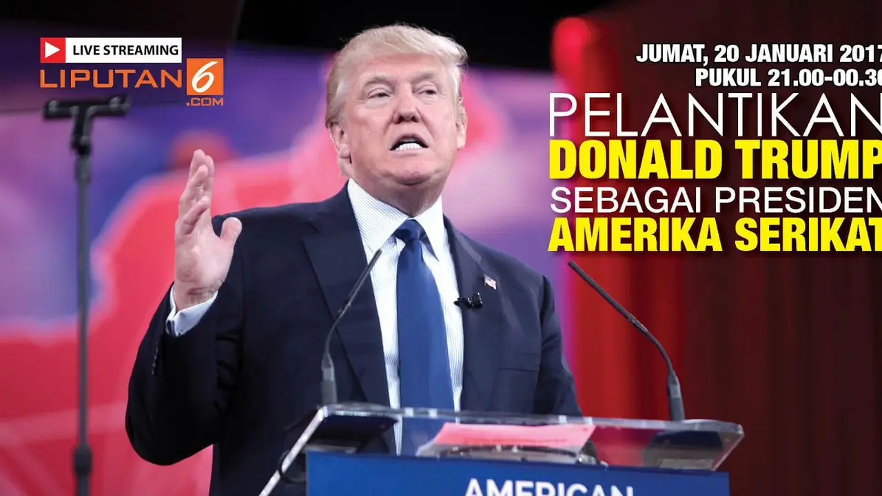 Donald Trump disumpah sebagai Presiden Amerika Serikat pada Jumat 20 Januari 2017