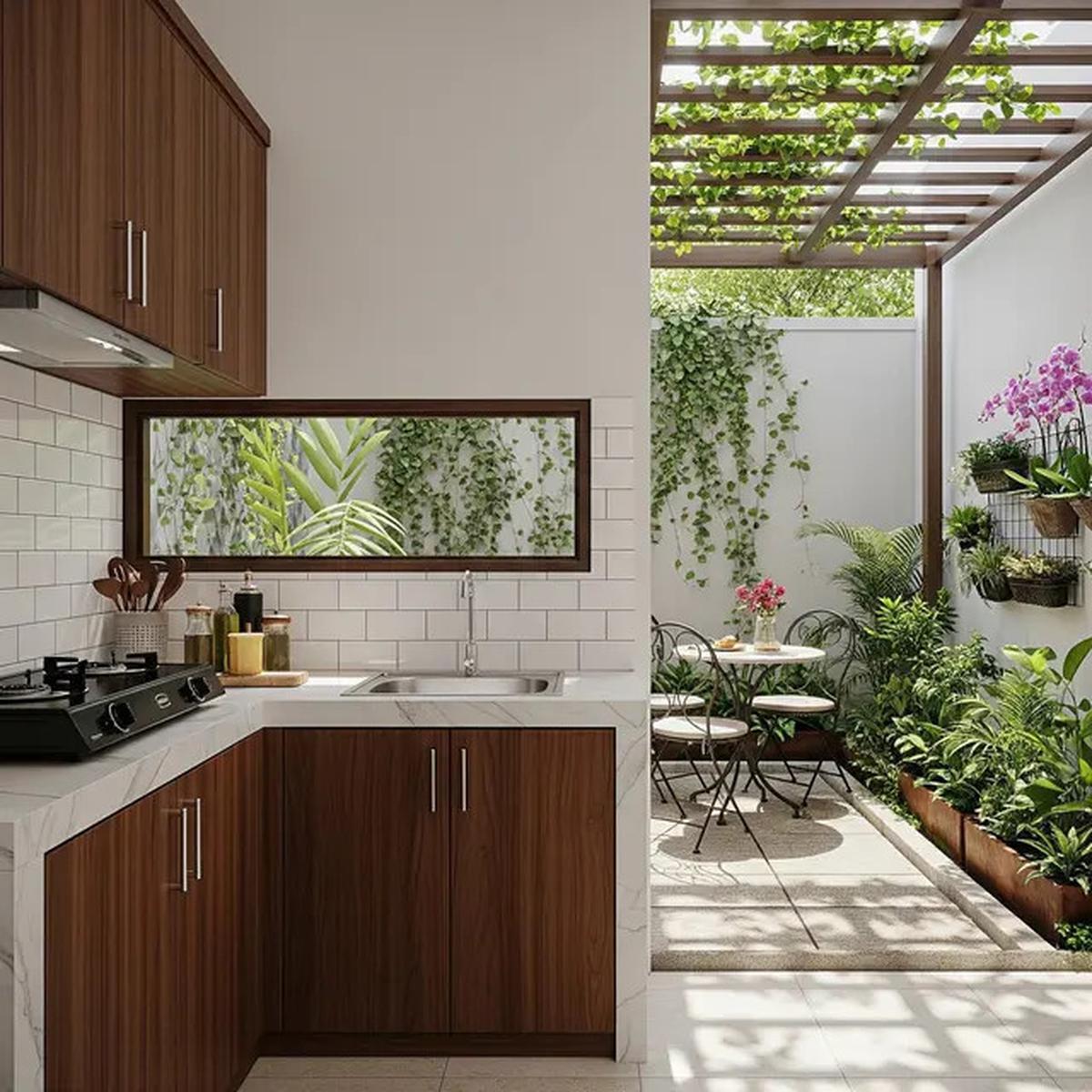 9 Model Dapur Terbuka 2x3 Meter Rumah Type 45 dengan Area Makan Ala Kafe Outdoor