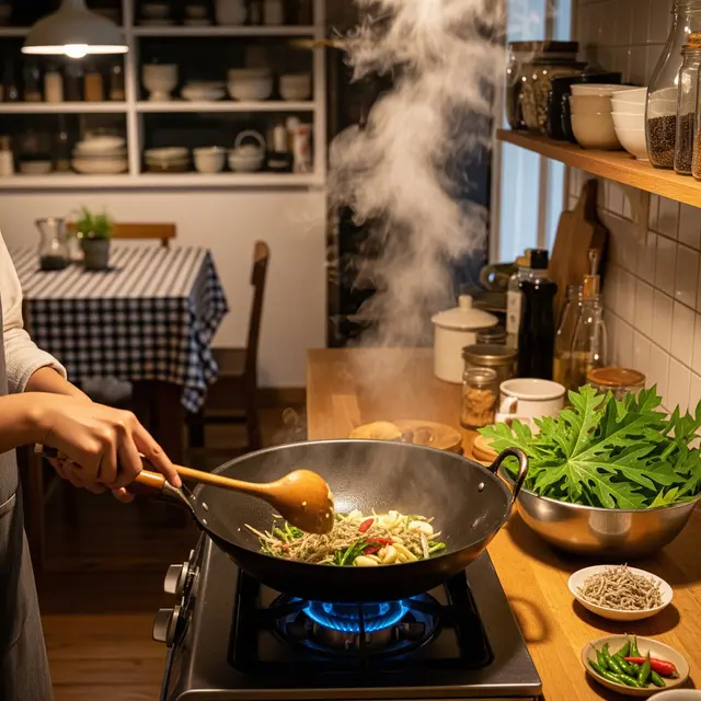 Resep Tumis Daun Pepaya Teri