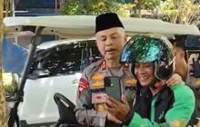 Asyik Sedang Video Call dengan Sang Istri, Ojol Ini Kaget Tiba-tiba Disamperi Jendral Polisi