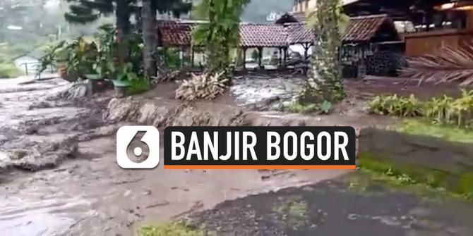 VIDEO: Detik-Detik Banjir Menggenangi Vila Evergreen Puncak