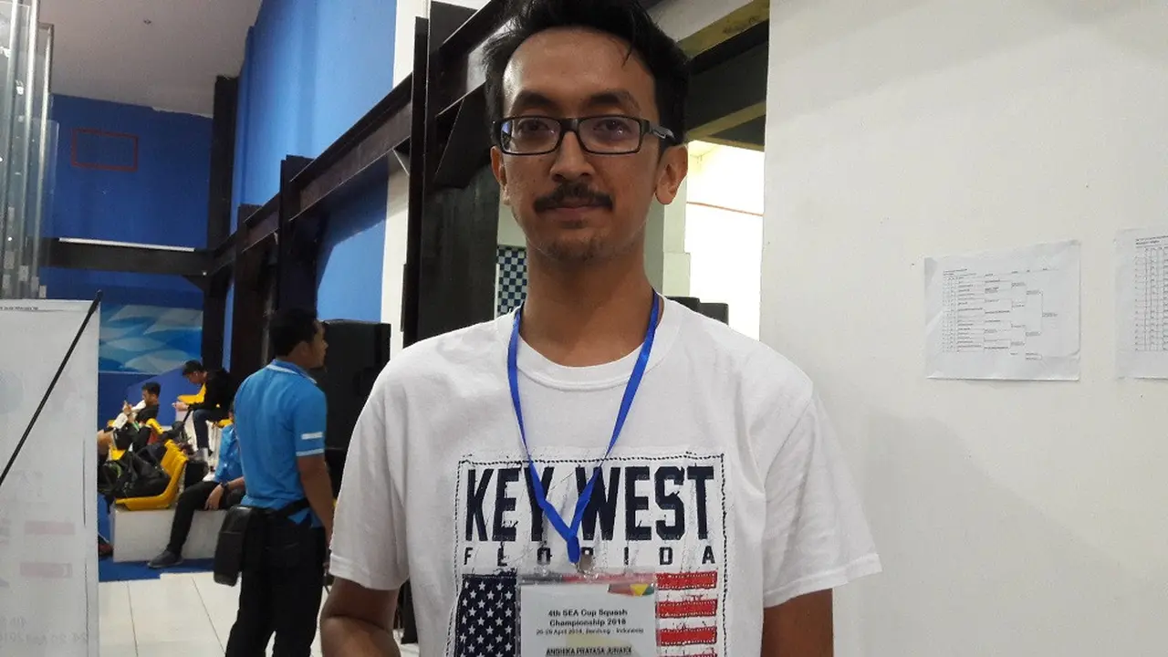 Manajer tim squash Indonesia, Andhika Prayasa Junaidi