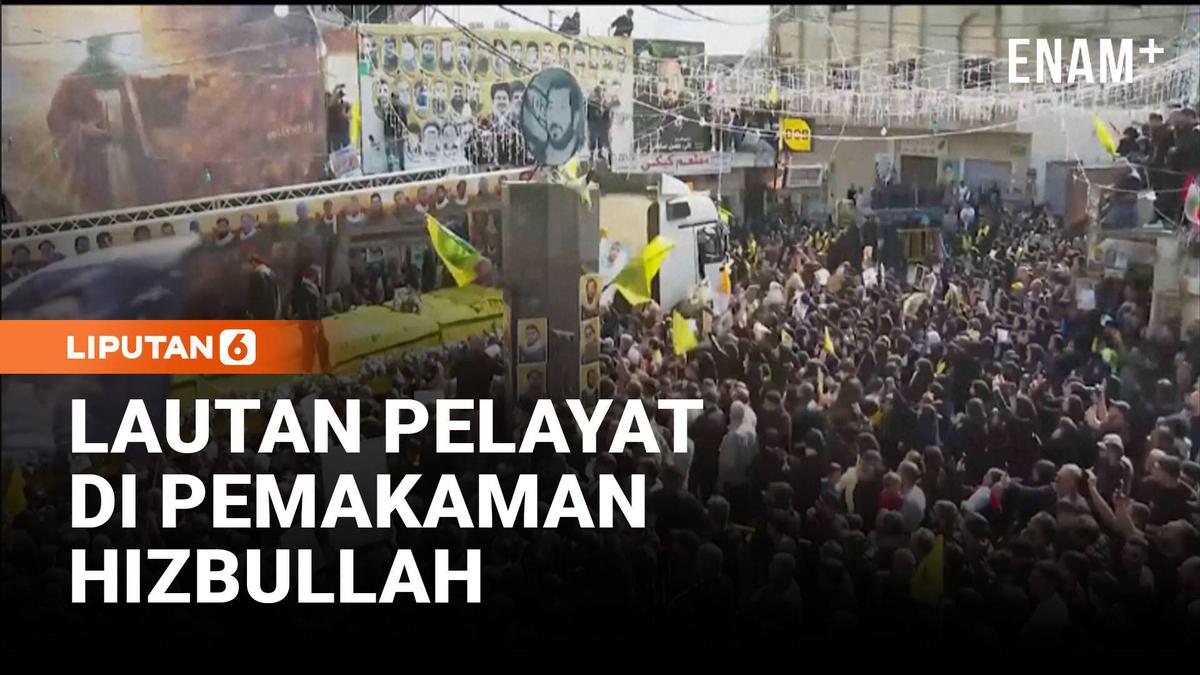 Di Tengah Gencatan, Ribuan Warga Padati Pemakaman Hizbullah di Lebanon