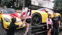 Potret Dinar Candy dapat hadiah mobil mewah (sumber: Instagram/dinar_candy)