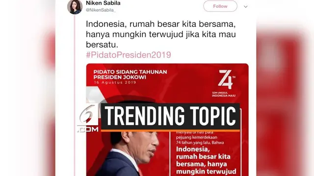 VIDEO: #PidatoPresiden2019 Rajai Trending Topic