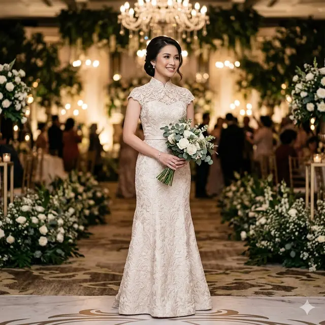 Model Baju Bridesmaid Brokat yang Elegan
