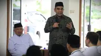 Sekjen Partai Gerindra Ahmad Muzani bersilaturahmi ke pondok pesantren Hidayatullah di Balikpapan, Kalimantan Timur, Kamis (23/11/2023).