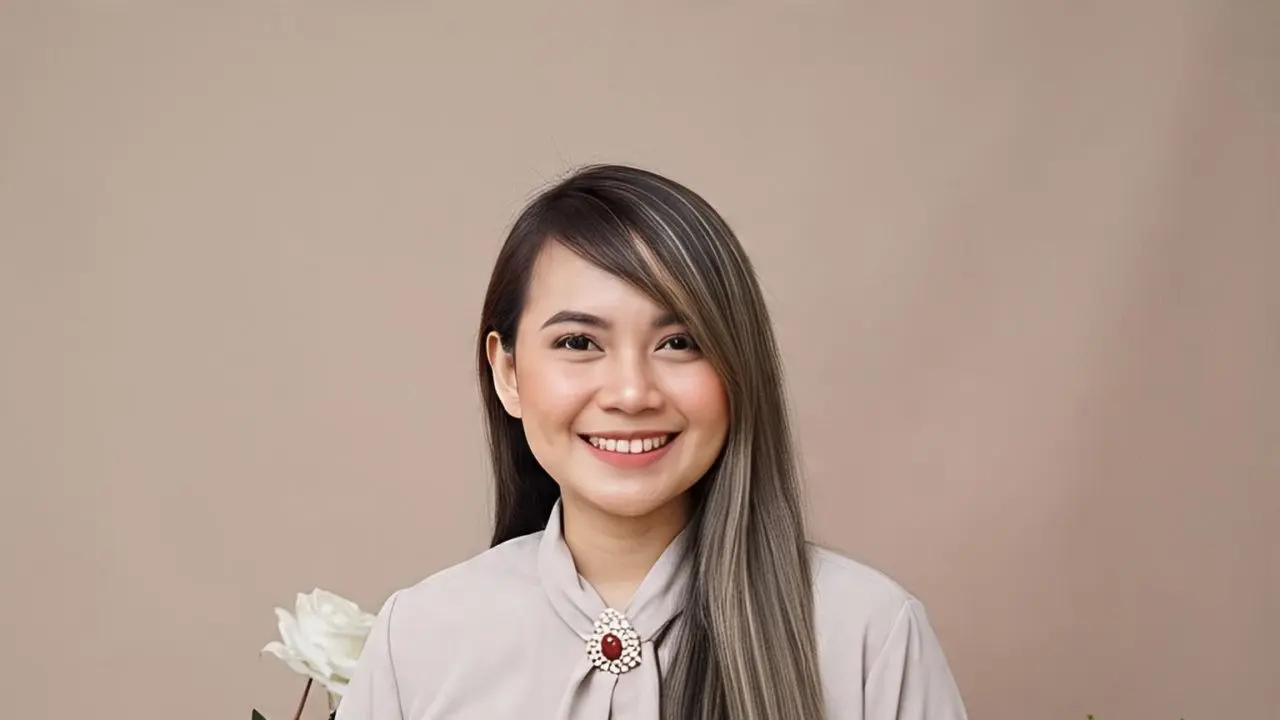 Model Rambut Wanita Panjang Lurus Poni Samping
