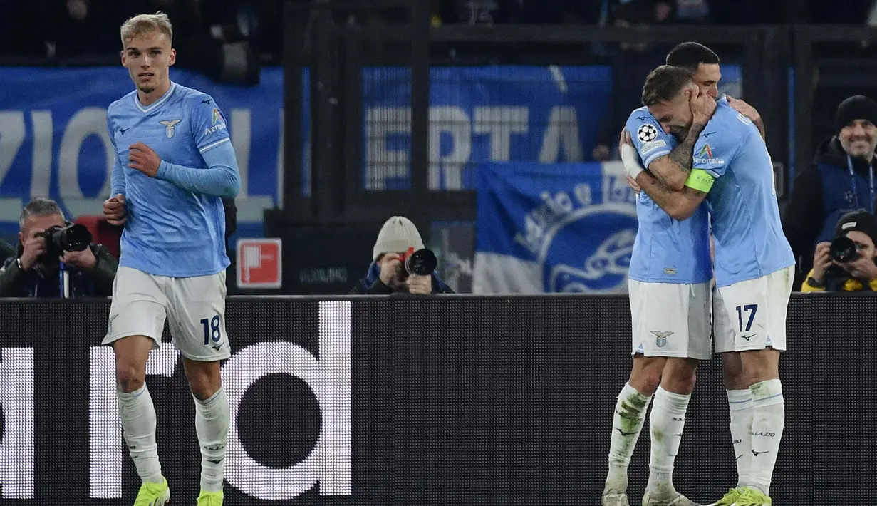 Bermain kandang, Lazio berhasil membungkam Bayern Munchen dengan skor 1-0. (Filippo MONTEFORTE/AFP)