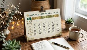 Kalender Syawal 1447 H (created by AI)