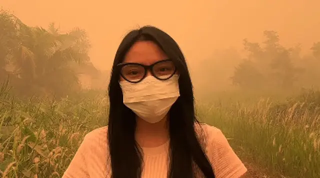 Kondisi Palangka Raya Hari Ini: Langit Menguning, Kabut Asap Makin Tebal