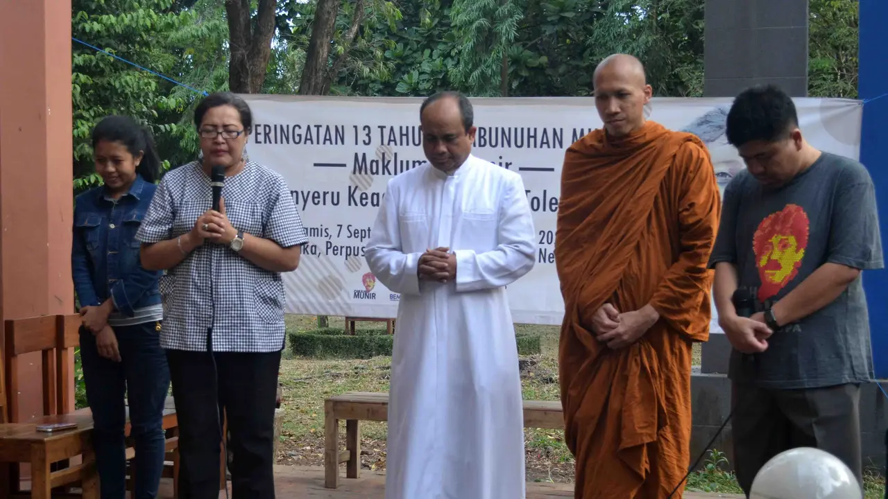 Doa Lintas Agama di Peringatan Terbunuhnya Munir