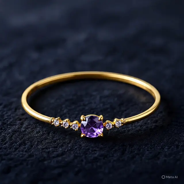 Gelang Batu Permata Emas Kuning Elegan 2025