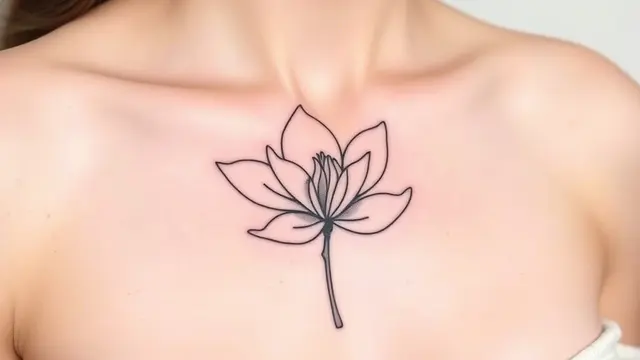 Tato Magnolia Outline