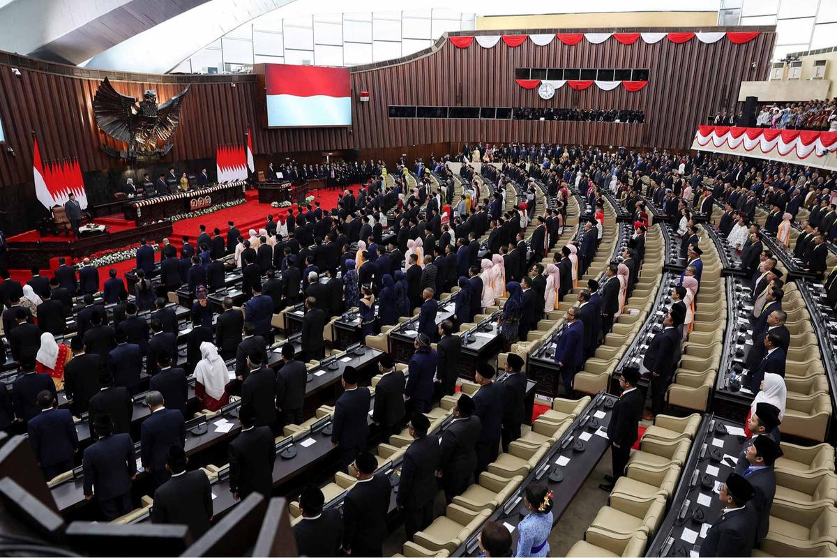 FOTO: Prabowo Tiba di Gedung Nusantara Jelang Pidato Kenegaraan