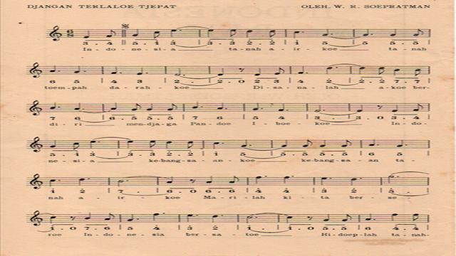 Partitur Lagu Indonesia Raya