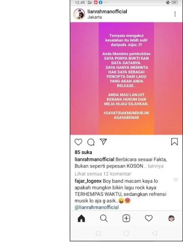 Lian Rahman - Fajar Akbar (Foto: Instagram/@lianrahmanofficial)