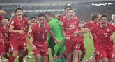 Pesepak bola Timnas Indonesia merayakan keberhasilan menjuarai FIFA ASEAN Cup 2026 setelah mengalahkan Thailand melalui adu penalti pada laga final di Stadion Utama Gelora Bung Karno (SUGBK), Jakarta, Senin (5/10/2026). Indonesia menang 4-2 dalam adu penalti setelah bermain imbang 2-2 hingga babak tambahan waktu.(KLY/Budy Santoso)