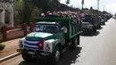 Rombongan yang membawa abu Fidel Castro telah sampai di Cardenas, Kuba, Rabu (30/11). Abu Fidel Castro akan dimakamkan di Santiago, yang membutuhkan tiga hari perjalanan. (REUTERS)