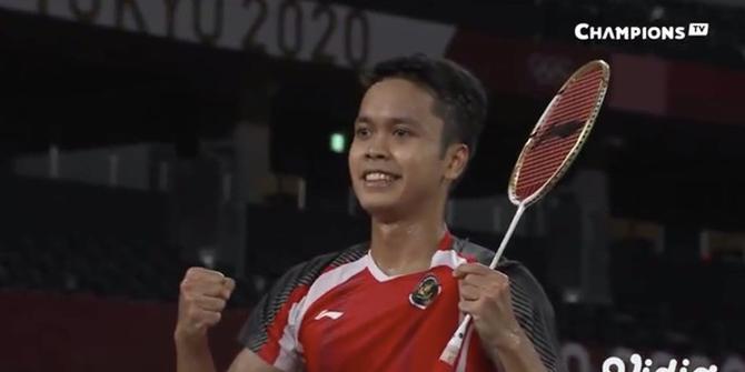 VIDEO: Bulu Tangkis Olimpiade 2020, Ginting Maju ke Perempat Final usai Tumbangkan Kanta Tsuneyama