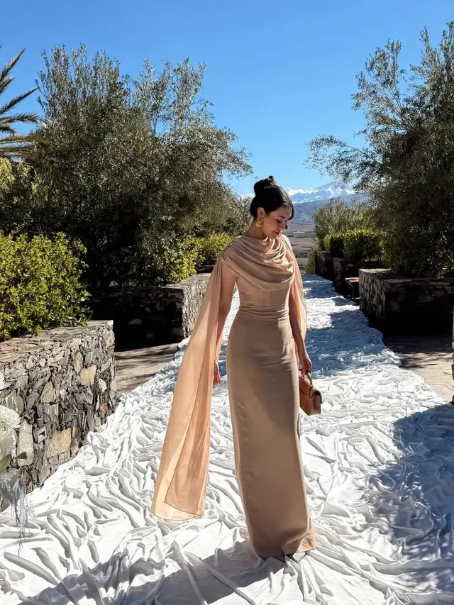 Gaya Elegan Aaliyah Massaid Kondangan ke Maroko. [@aaliyah.massaid]