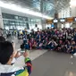 Atlet dan official peserta Asian Games 2018, mulai memenuhi Bandara Internasional Soekarno Hatta Kota Tangerang.