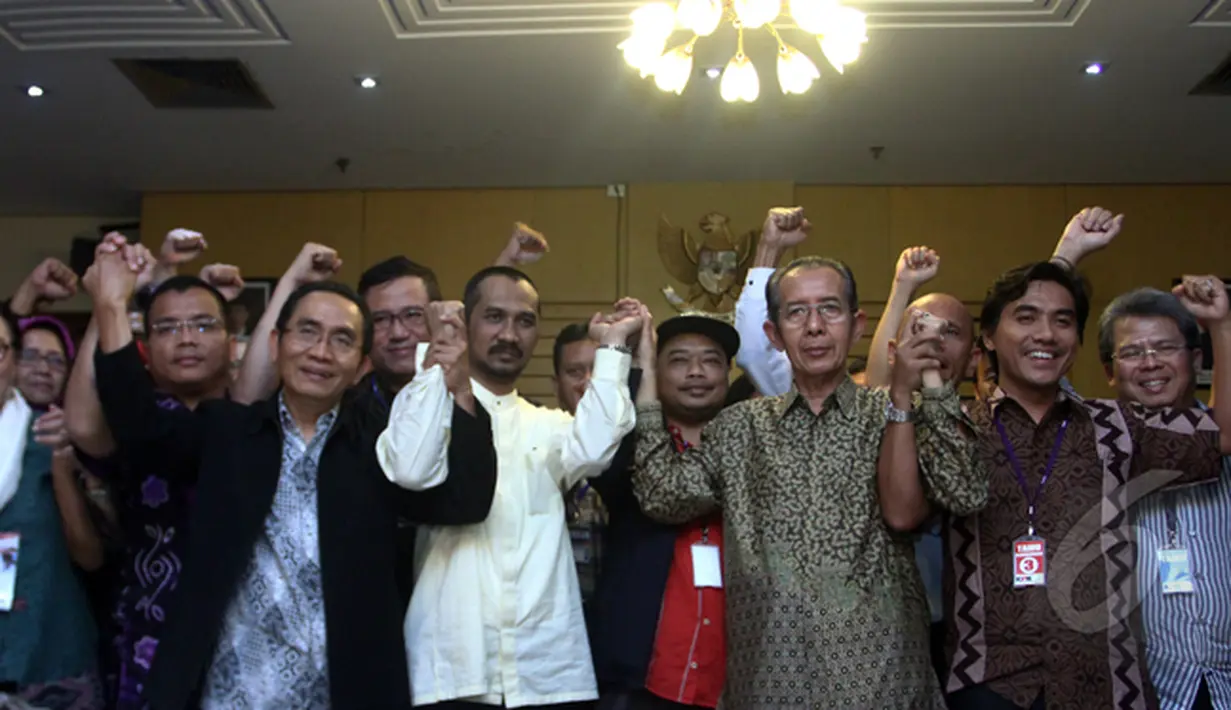 KPK mendapat dukungan dari berbagai lapisan masyarakat untuk terus berjuang melawan korupsi, Jakarta, Jumat (23/1/2015). (Liputan6.com/Faisal R Syam)