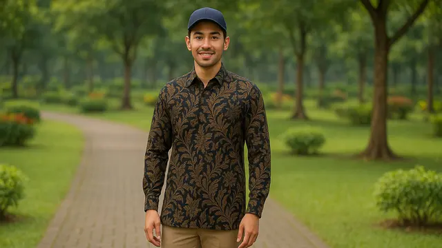 Baju Jahit Model Kemeja Batik Pria Modern dan Stylish/via Chat GPT