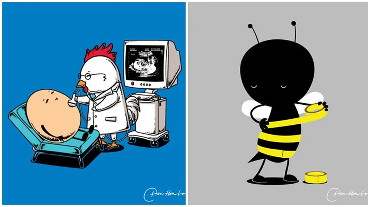 7 Ilustrasi Hewan dalam Kehidupan Sehari-hari Ini Bikin Geleng Kepala