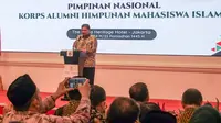 Menteri Koordinator Bidang Perekonomian Airlangga Hartarto  dalam acara Rapat Pimpinan Nasional Korps Alumni Himpunan Mahasiswa Islam (KAHMI) di Jakarta, Senin (1/4/2024). (Foto: Istimewa).