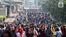 Selain itu, Hari Bebas Kendaraan Bermotor atau car free day (CFD) untuk menekankan pentingnya pengurangan emisi bahan bakar. (Liputan6.com/Angga Yuniar)