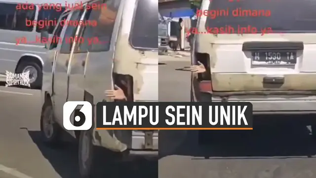 Momen unik dan lucu direkam oleh perekam video karena menemukan sebuah mobil yang memiliki lampu sein berbeda dari yang lain.