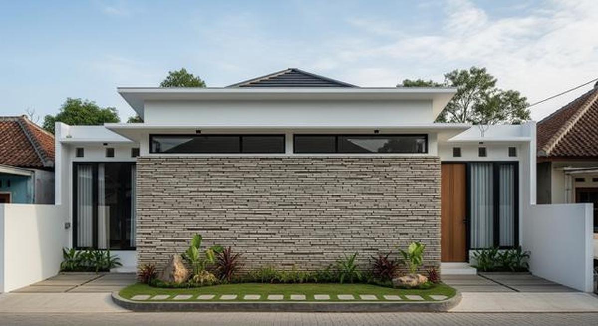8 Model Batu Alam Depan Rumah Minimalis, Jadi Elegan Meski Tak Besar