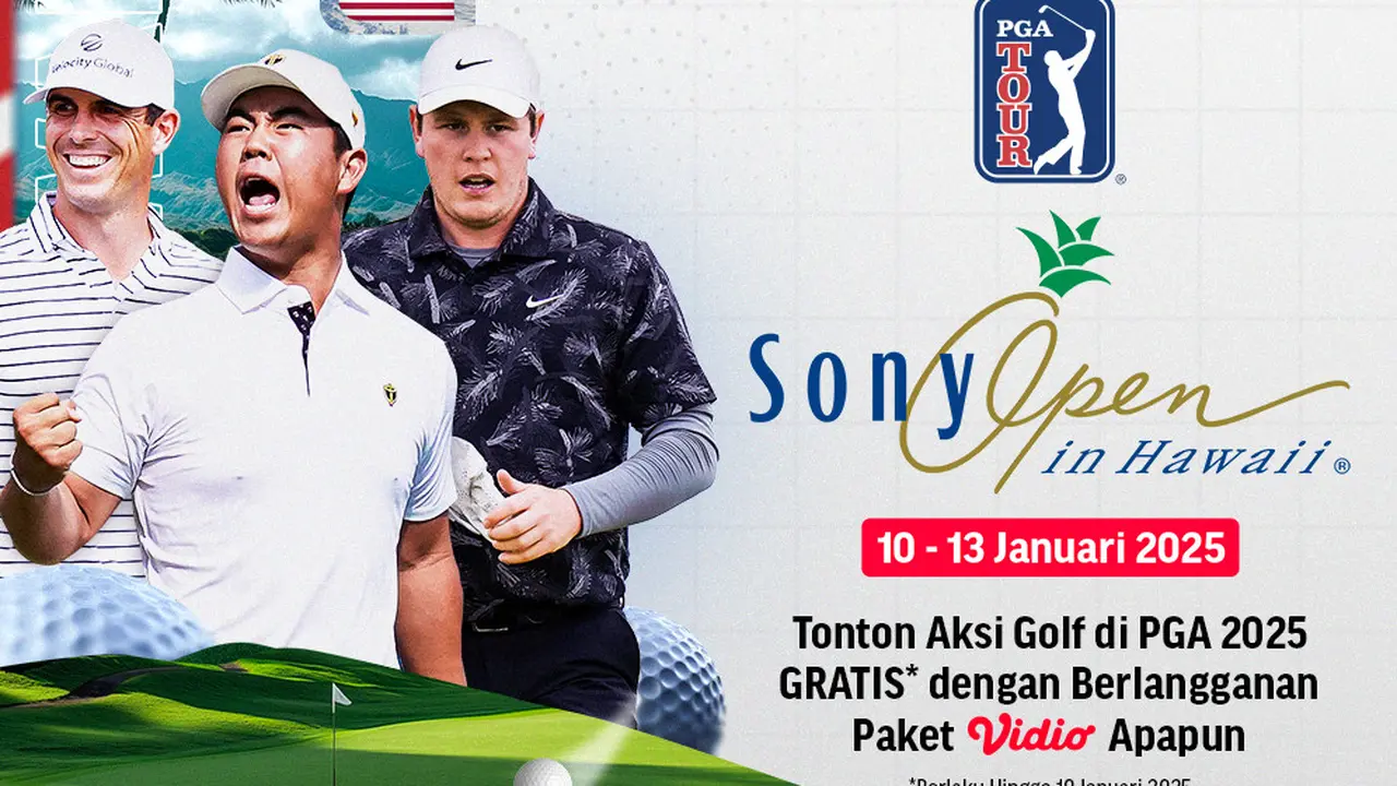 Jadwal Pertandingan Golf PGA Tour - Sony Open in Hawaii 2025 di Vidio