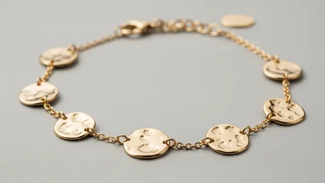 Gelang Rantai Dainty dengan Lingkaran Tak Sempurna