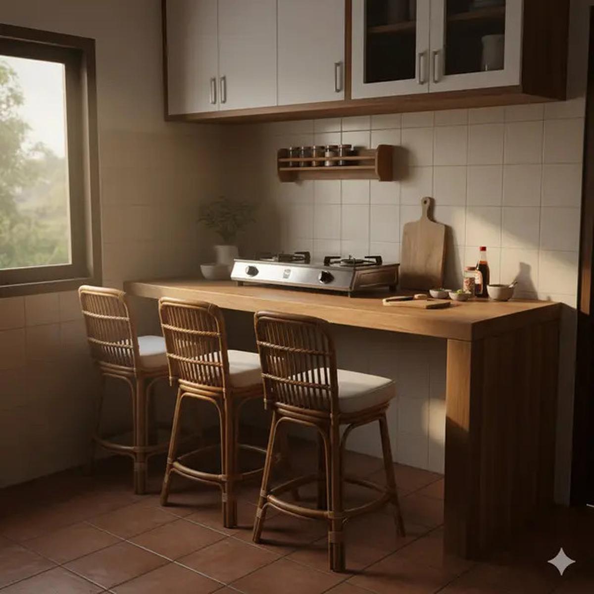 9 Model Dapur Kecil dengan Meja Bar, Solusi Hemat Ruang Tetap Estetik
