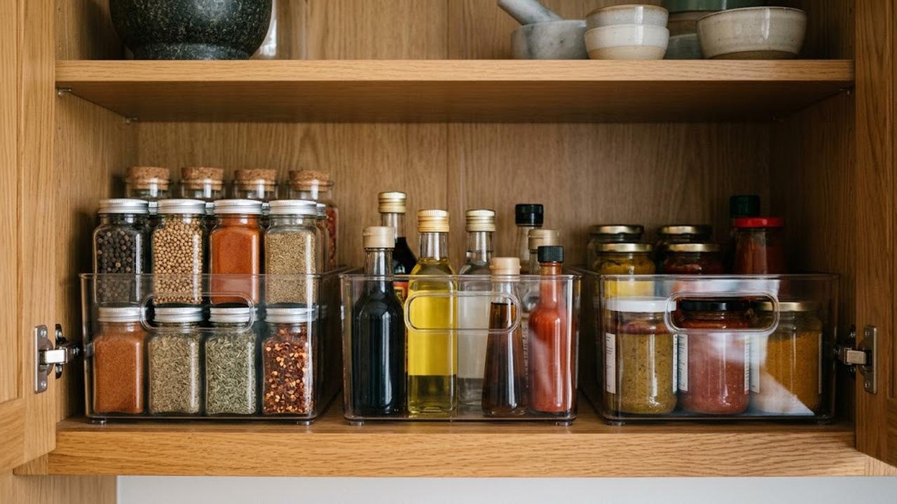 Menyimpan Bumbu Dapur Agar Tidak Mudah Tumpah di Lemari