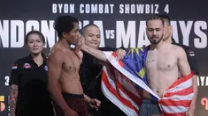 Fight antara jagoan Indonesia kontra Malaysia ini bakal bertarung dalam  Byon Combat Showbiz Volume 4 di Tennis Indoor Senayan, Kompleks Gelora Bung Karno (GBK), Jakarta Pusat, pada Sabtu (30/11/2024). (Bola.com/M Iqbal Ichsan)