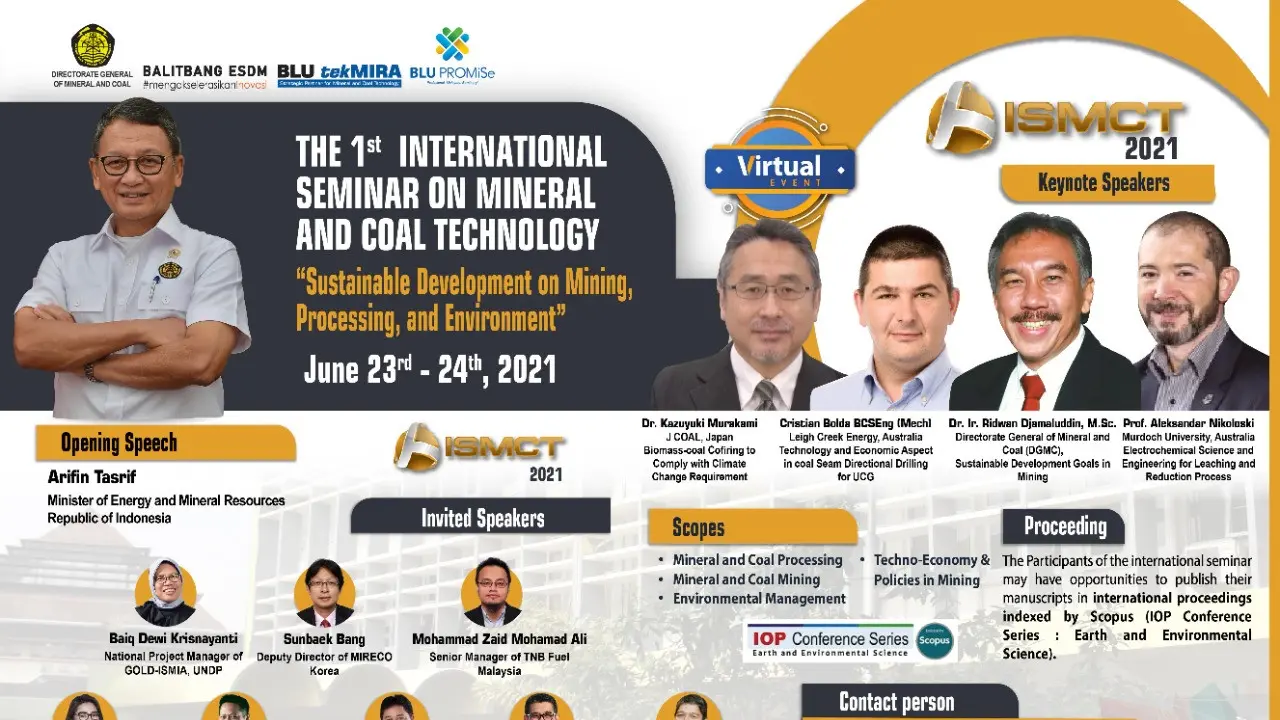 Kementerian ESDM Gelar 1st International Seminar on Mineral and Coal Technology