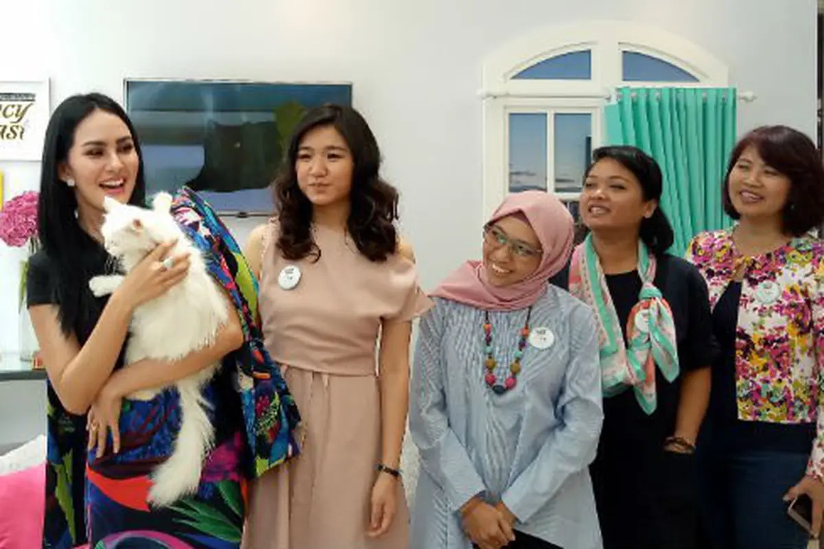 Kartika Putri dalam acara Fancy Feast/Vemale.com