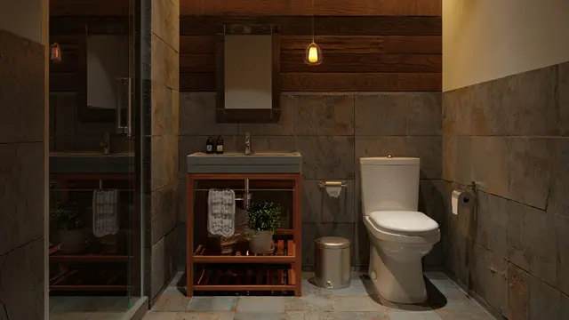 Desain Kamar Mandi Sederhana dengan Kloset Duduk Budget Minim