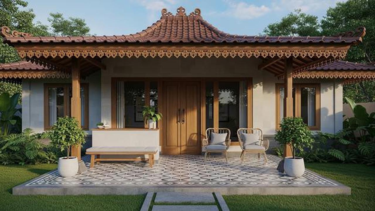 8 Model Joglo Depan Rumah Minimalis 2025, Ornamen Khas Jawa yang Kental tapi Modern