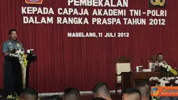 Citizen6, Magelang: Dalam pembekalan tersebut, Panglima TNI berpesan agar para Capaja TNI dan Polri harus senantiasa menjunjung tinggi kehormatan dan Kode Etik Perwira. (Pengirim: Badarudin Bakri).