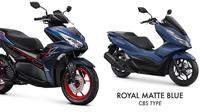 Yamaha Aerox 155 (kiri) dan Honda Vario 160 CBS (kanan). (Source: Yamaha; Astra Honda Motor)