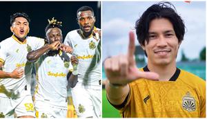 Dua pemain baru Bhayangkara FC, Moussa Sidibe dan Ryo Matsumura. (Bola.com/Dok.Instagram Bhayangkara FC).