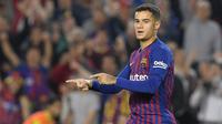 Philippe Coutinho. Sayap kiri Brasil berusia 30 tahun ini baru saja dilepas permanen Barcelona ke Aston villa pada bursa transfer musim panas 2022/2023 usai berstatus pinjaman selama setengah musim. Selain pernah dipinjamkan ke Aston Villa, ia juga sempat dipinjamkan ke Bayern Munchen selama 1 musim pada 2019/2020 akibat kesulitan beradaptasi usai didatangkan dari Liverpool pada tengah musim 2017/2018 dengan nilai transfer fantastis 135 juta euro. Bersama Barcelona, ia total tampil dalam 105 laga di semua ajang dengan torehan 24 gol dan 13 assist. (AFP/Lluis Gene)