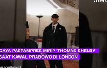 VIDEO: Keren Gaya Paspampres Jaga Prabowo di London Mirip Thomas Shelby Film Peaky Blinders