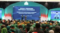 Wapres, Makruf Amin saat membuka Munas KAHMI ke-11 di Palu, Jumat (25/11/2022). (Foto: Heri Susanto/ Liputan6.com).