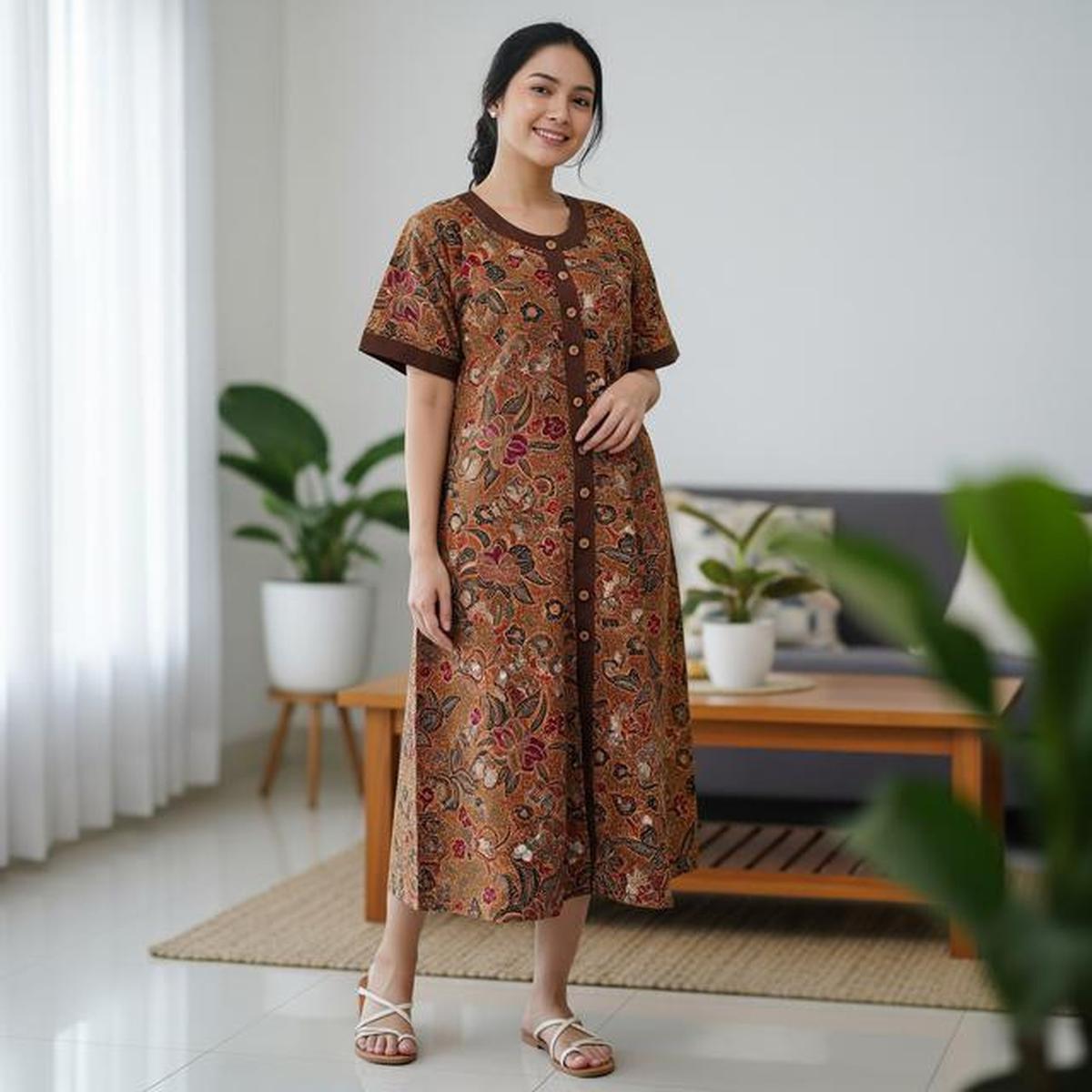 7 Model Daster Batik Kombinasi Polos, Pilihan Tepat untuk Santai di Rumah