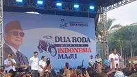 Calon Presiden nomor urut dua, Prabowo Subianto, saat menghadiri acara Dua Roda Menuju Indonesia Maju yang digelar Jumat (19/1/2024) di Lapangan Banteng, Jakarta Pusat (Istimewa)